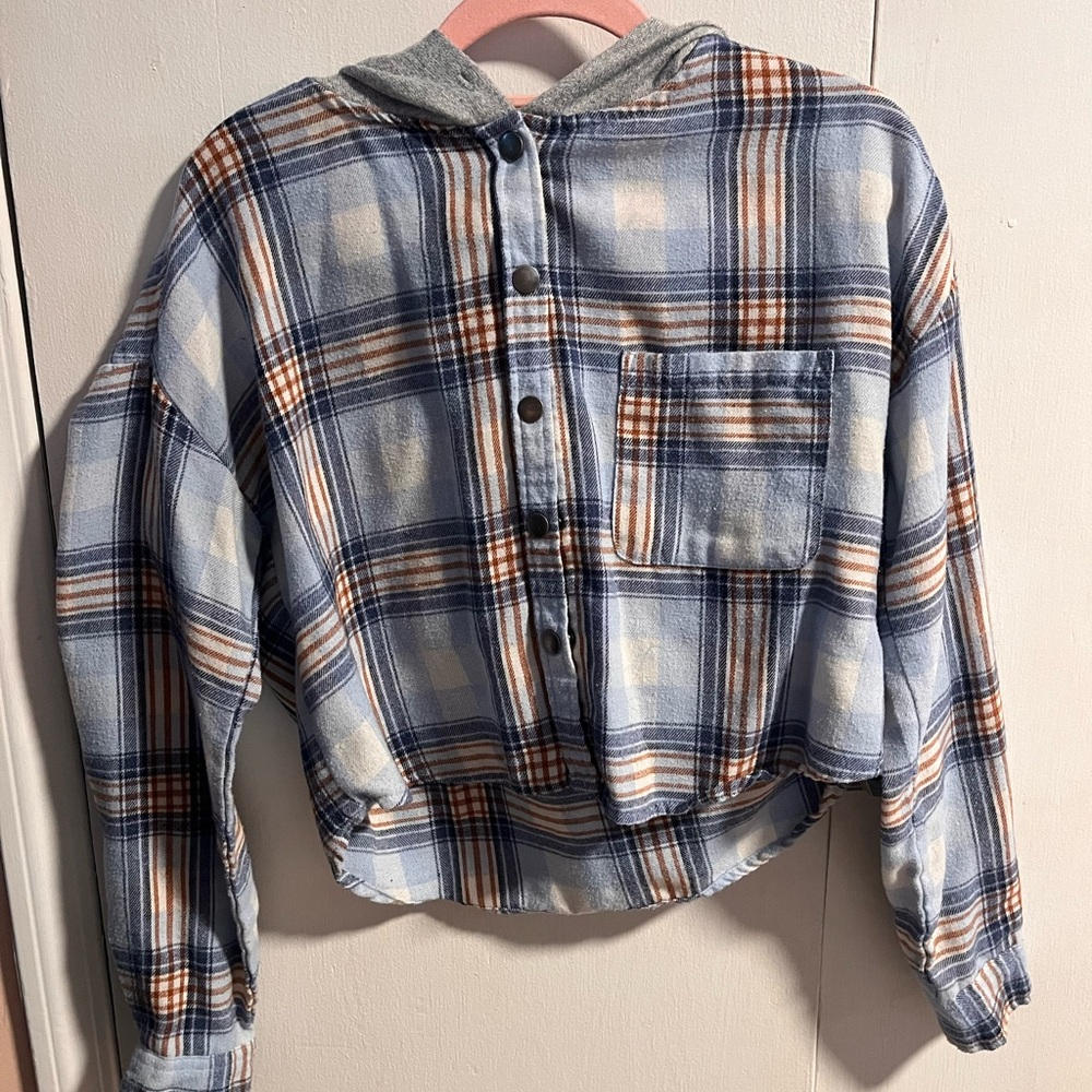 Ultra Flirt Blue and Orange Button Down Shirt Relaxed Fit
